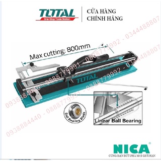 Bàn cắt gạch đẩy tay total tht578004 bàn cắt gạch men 1m, chiều dài phần cắt gạch là 800mm, 22x10.5x2mm, 15kg thietbilao