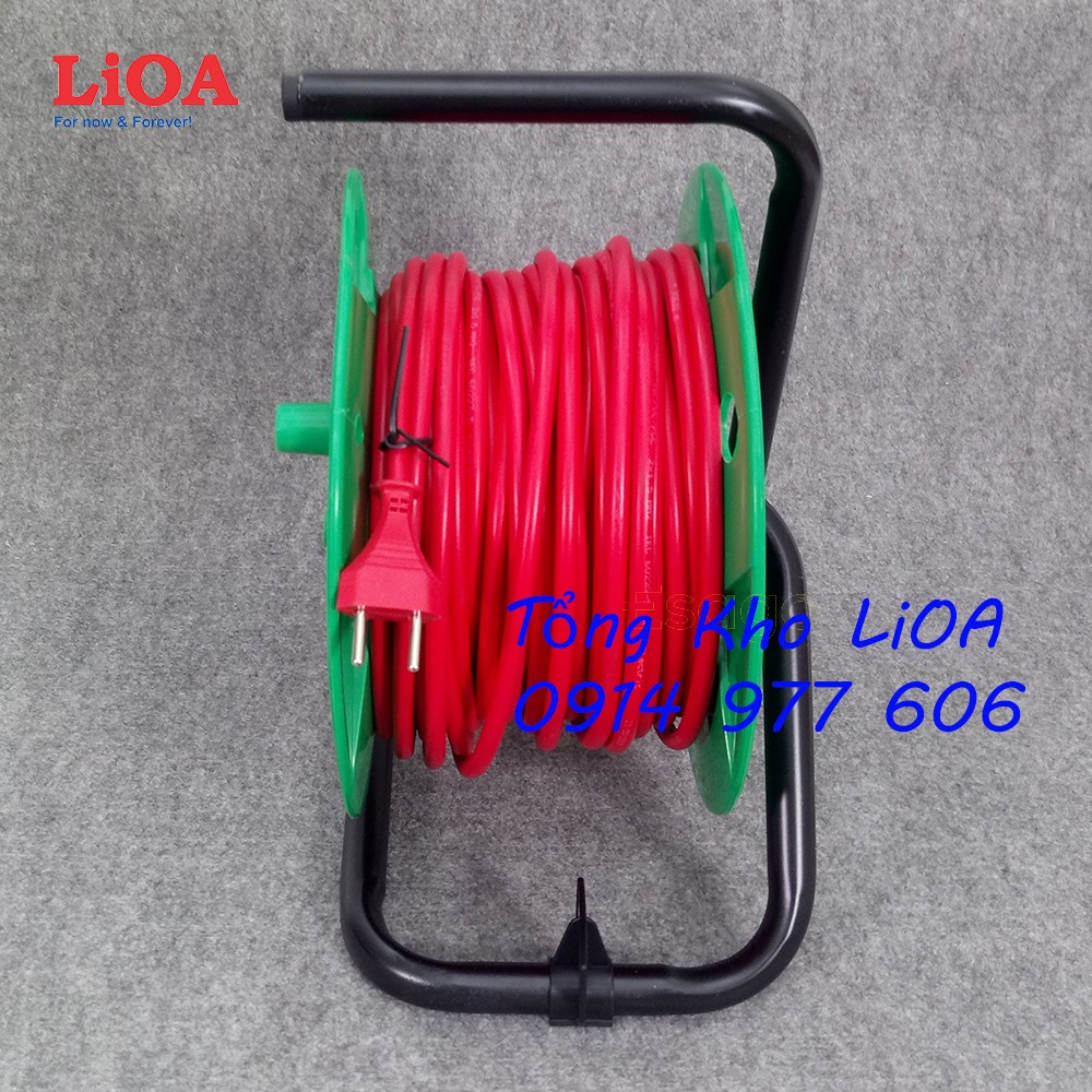 Ổ Cắm LiOA Quay Tay Kéo Dài Kiểu Rulo, Loại Phổ Thông, Dây Dài 50m. Model QT50-2-15A