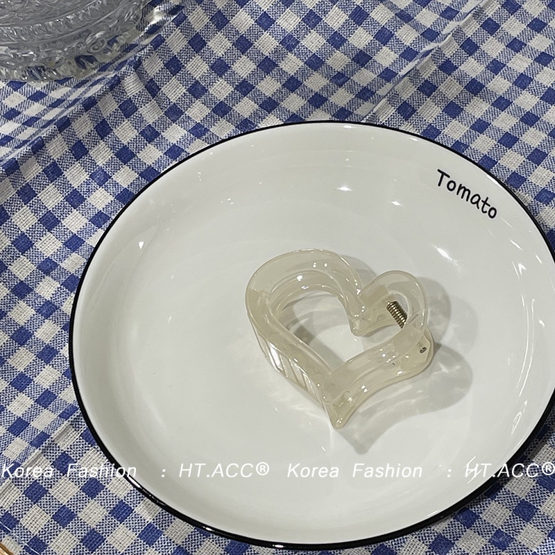 Kẹp Tóc Hình Trái Tim Màu Thạch Phong Cách Hàn Quốc Dễ Thương Dành Cho Tuổi Teen girl