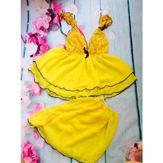 Đồ Bộ mặc ngủ thun lạnh ren 2 dây