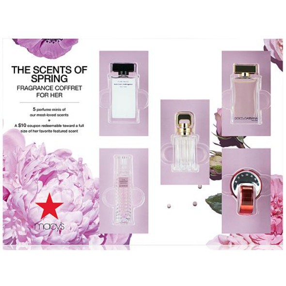 Thanh lý Set nước hoa mini cho nữ Macy's The Scents Of Spring Fragrance Gift Set For Her
