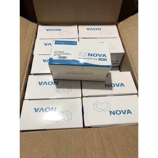 ĐẦU BẤM HẠT MẠNG CAT5 CAT6 NOVA - TAIWAN CHÍNH HÃNG 10 20 50 100 hạt