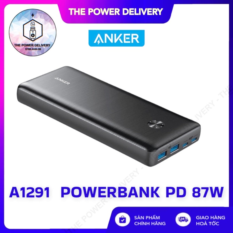 Pin Dự Phòng ANKER PowerCore III Elite 25.600mAh Power Delivery 87w - A1291 - Bảo hành 6 tháng