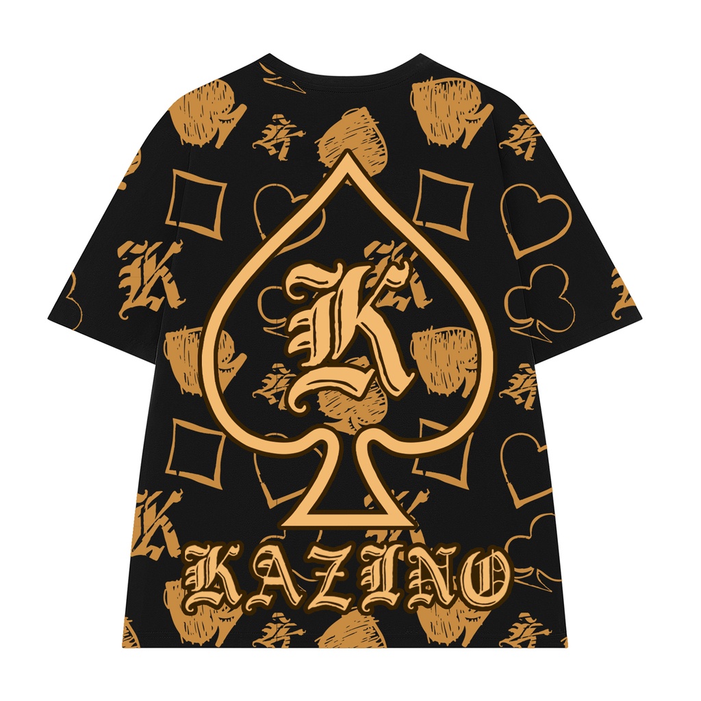 Áo thun form rộng Paradox tay lỡ - Unisex - In hình - THE GAMBLE MONOGRAM - Đen, Trắng