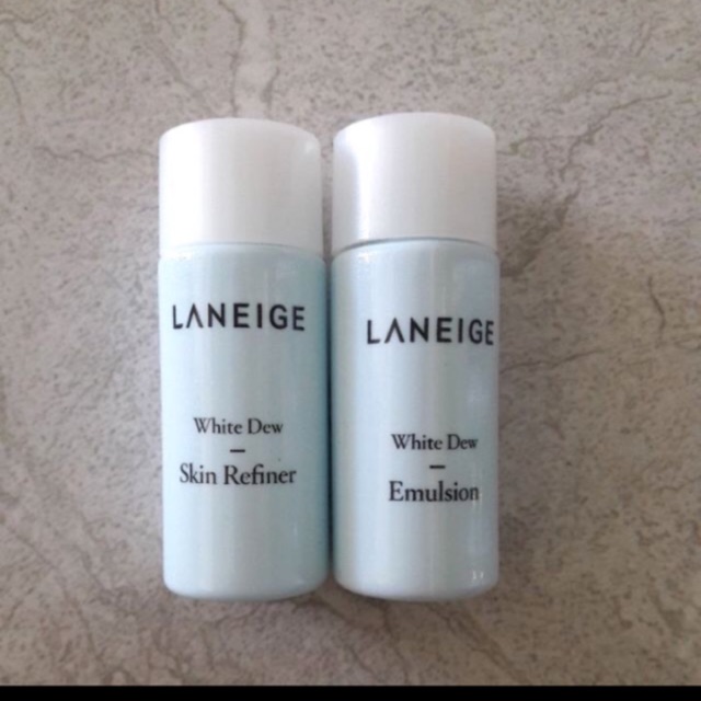Bộ 2 chai dưỡng da Laneige White Dew ( skin Refiner, Emulsion) 15ml/chai
