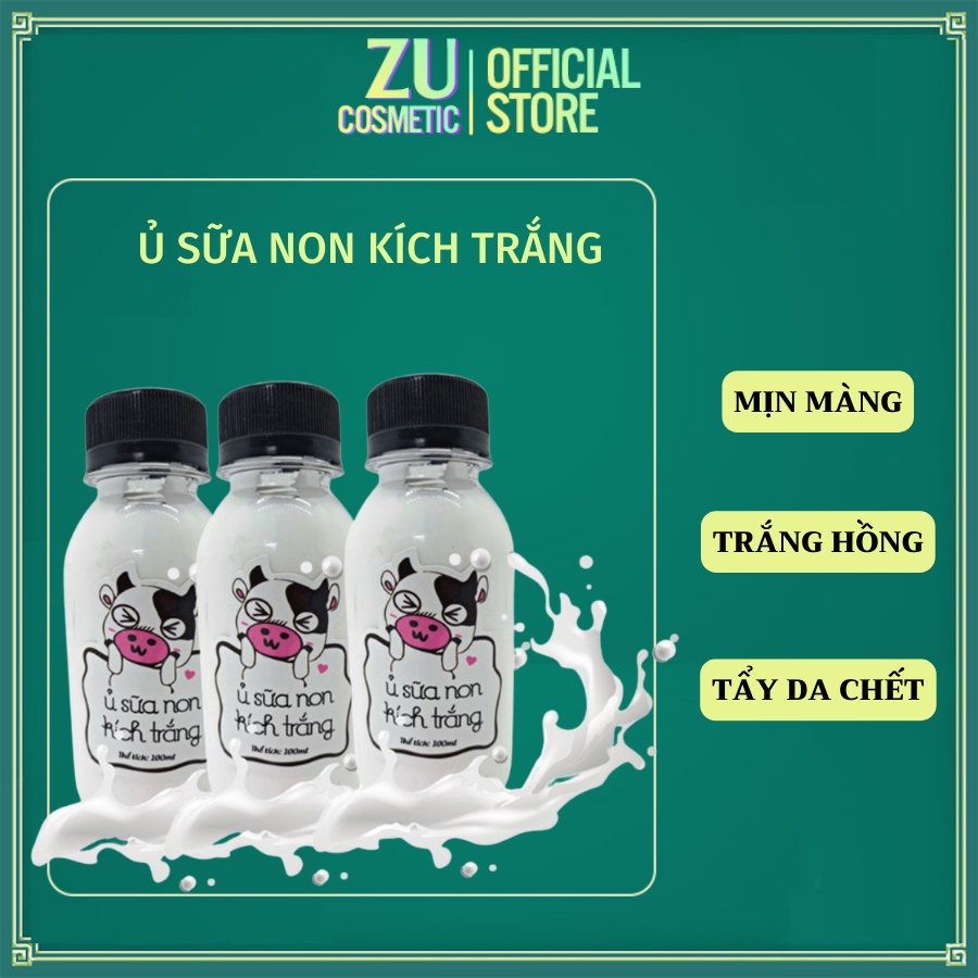 ủ sữa non kích trắng da siêu tốc cho body và mặt chính hãng Zuzu Cosmetics