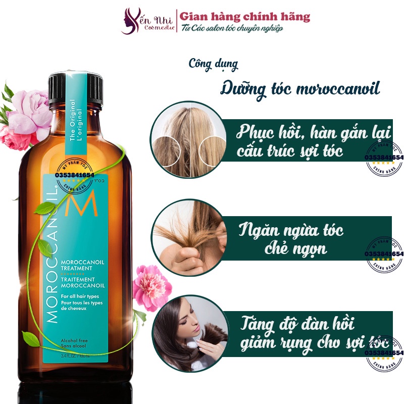 Moroccanoil dưỡng tóc moroccanoil treatment dầu dưỡng tóc moroccanoil chính hãng 25ml, Mỹ phẩm tóc yến nhi