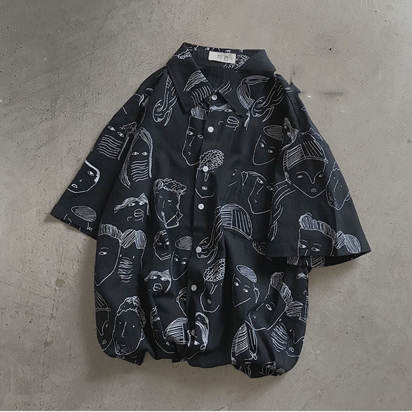 Combo Áo Sơ Mi Ngắn Tay Hoạ Tiết Mặt Người Kết Hợp Quần Tây Âu Chinos Dáng Baggy ZENKODLMEN SOMI 37 + JOGGER 63 | BigBuy360 - bigbuy360.vn