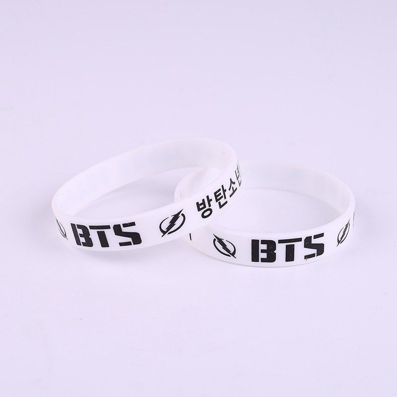 Dây đeo bằng silicone in chữ cho fan nhóm BTS
