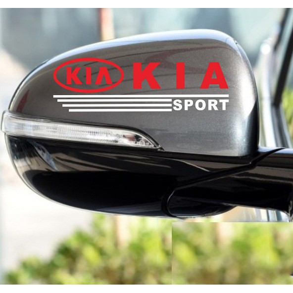 Tem Decal tên hãng xe dán gương chiếu hậu ô tô Chevrolet-Ford-Honda-Hyundai-Kia-Mazda-Mitsubishi-Nissan-Peugeot-Toyota
