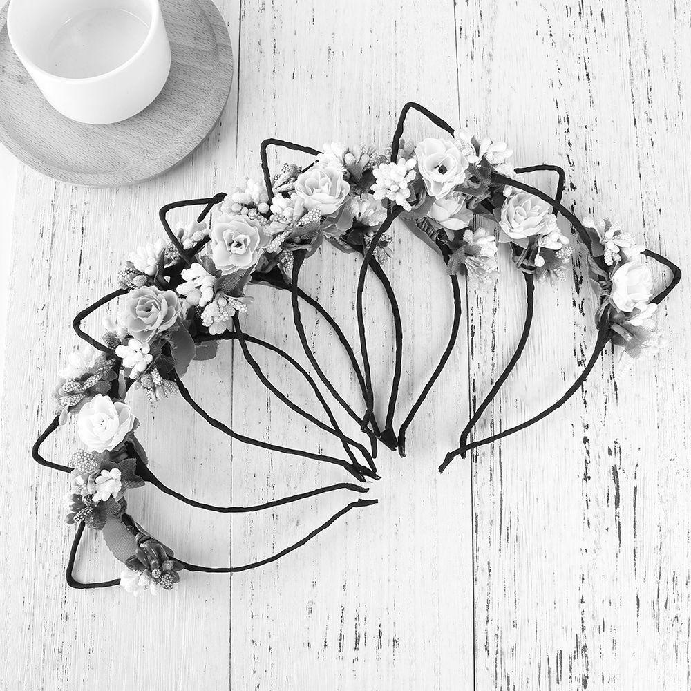 Băng Đô Cài Tóc Màu Ngà Dễ Thương Cho Cô Dâu