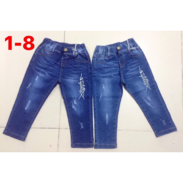 [ XẢ HÀNG ] Quần jean dài cho bé trai, chất jean đẹp, mềm, mịn, mát, cực co dãn