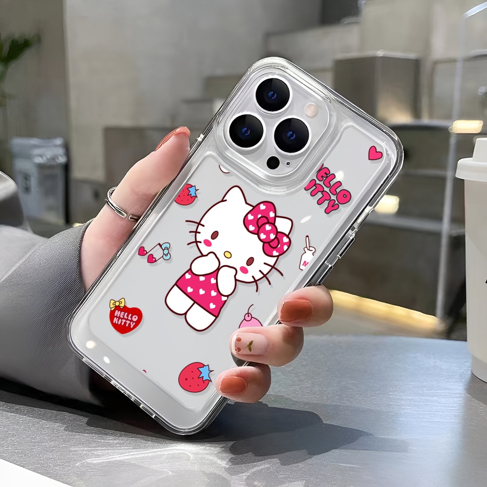 Ốp Điện Thoại Trong Suốt Họa Tiết Hello Kitty Cho iphone 14 Pro Max Plus 13 11 12 7Plus X XR XS Max 7 8 SE 2020