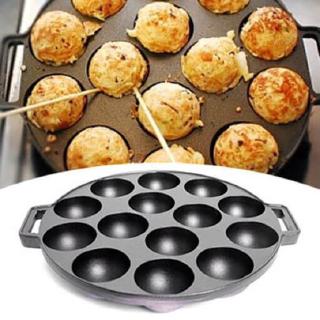 ( có video hướng dẩn ) Khuôn làm bánh bạch tuộc 14 lỗ Nhật Bản Takoyaki chống dính cao cấp
