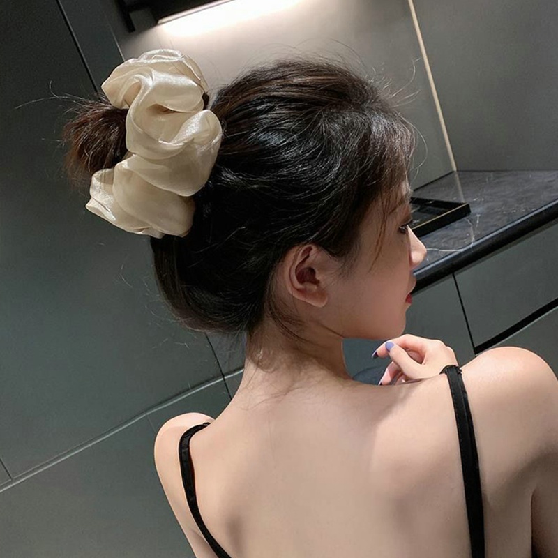 Dây Cột Tóc Cao Su Cỡ Lớn Phong Cách Hàn Quốc Thời Trang Cho Nữ
