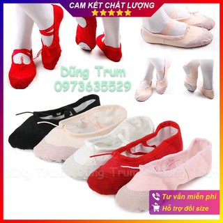 Giày múa bale bọc mũi da lộn chuẩn đẹp (Size 34 -> 44)
