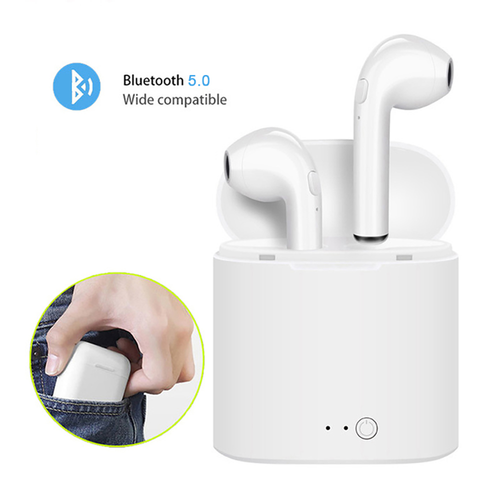 [ tại nghe bluetooth ] Tai nghe không dây kết nối Bluetooth I7S TWS thiết kế nhét trong mini dành cho điện thoại Android iPhone