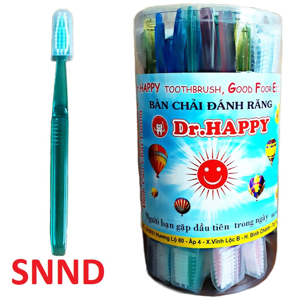 BÀN CHẢI ĐÁNH RĂNG DR HAPPY CÓ NẮP ĐẬY GIÁ RẺ ( 1 cây )