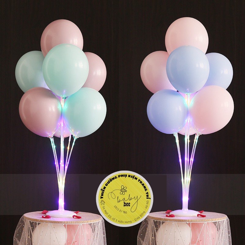 Trụ Bóng Bay Kèm Đèn Cao 70/127 CM