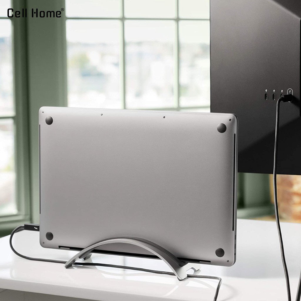 Đế dựng laptop dạng cong hợp kim nhôm giá để laptop kẹp Macbook Surface iPad Tablets để bàn làm việc