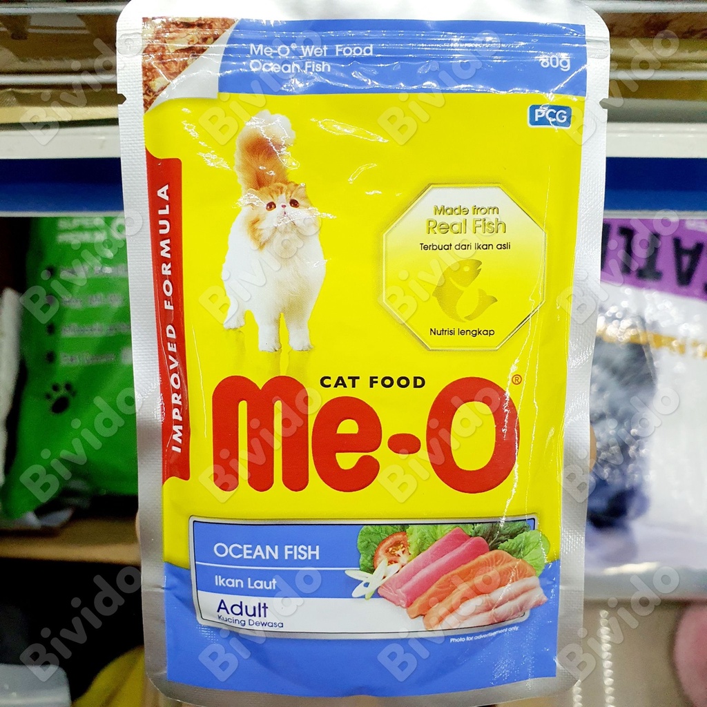 Pate Me-O cho mèo giá rẻ dinh dưỡng đủ vị túi 80g - Bivido