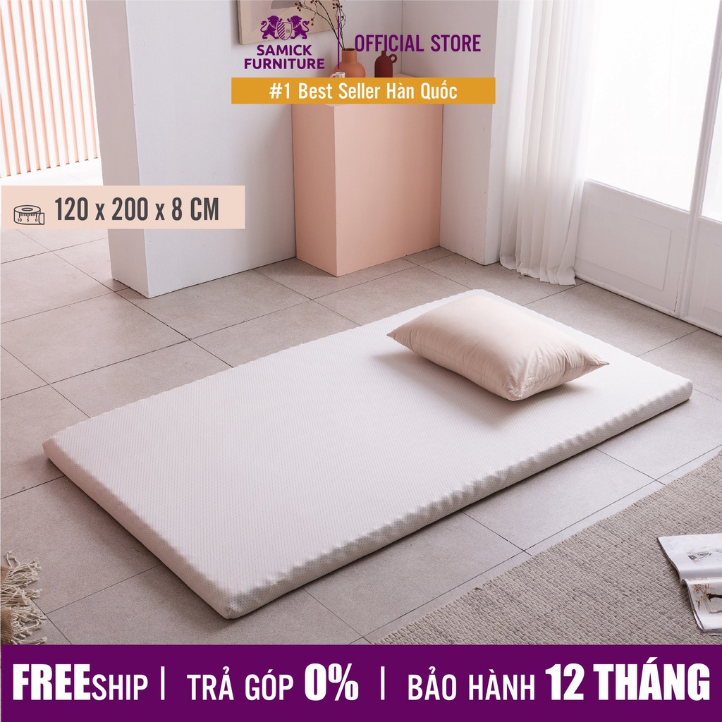 Nệm Tăng Tiện Nghi SAMICK COMFY TOPPER Hàn Quốc - Tấm làm mát và tăng độ êm cho nệm