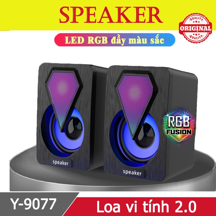 Loa vi tính Speaker Y-9077 - Led RGB chính hãng♥️Freeship♥️Loa máy tính