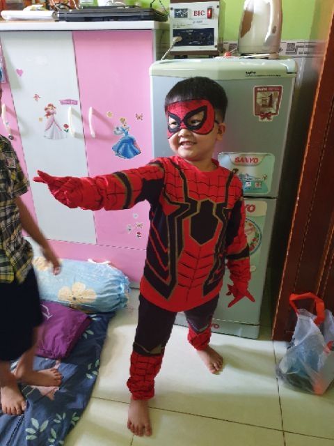 Quần áo người nhện Spiderman Size tới 40kg tặng thêm mặt nạ Người nhện