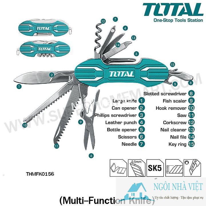 Bộ dao cắt đa năng Total THMFK0156