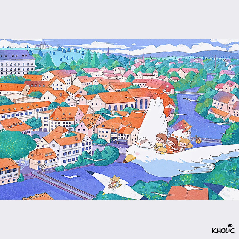 Bộ Đồ Chơi Ghép Hình 200/300/500/1000 Mảnh Hình Chú Thỏ Hoạt Hình