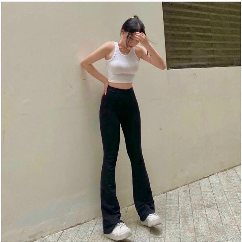 Quần ống loe coton siêu hot hit , chất thun coton mềm mịn co giãn