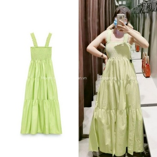 2469210 Hàng Mới Về Đầm Hai Dây Cổ Phẳng Hóa Trang Mùa Xuân Hè Hàng Mới Dành Cho Bạn Nữ02469210406