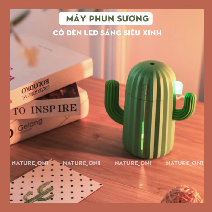 Máy Phun Sương, Tạo Ẩm Mini Hình Cây Xương Rồng, Cung Cấp Ẩm Cho Cơ Thể, Nhỏ Gọn Dễ Sử Dụng