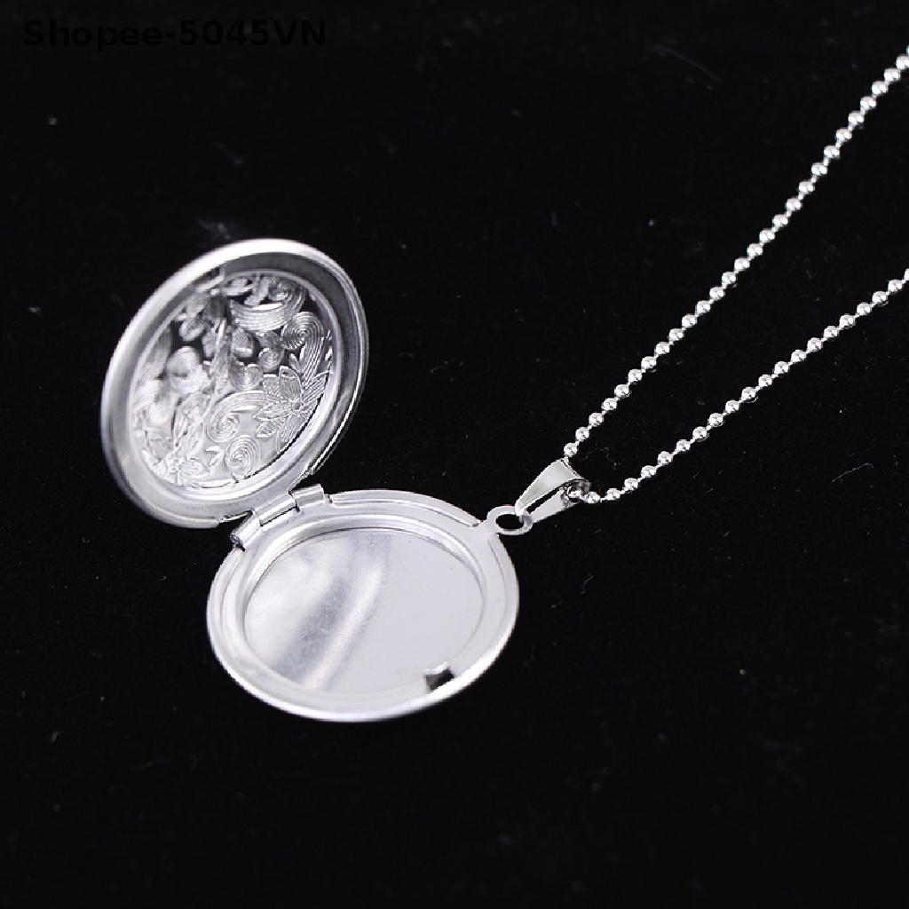 [rain] Vòng cổ Mặt Khung Ảnh Thiết Kế Chạm Khắc Độc Đáo Quyến Rũ Mở Được