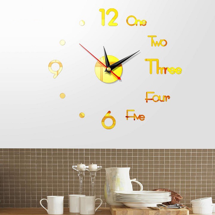 Đồng hồ dán tường trang trí nhà cửa (DHD40)