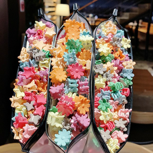 HOT TREND | SET 12 CÁI KẸP TÓC HOA NHÍ MINI MIX NHIỀU MÀU CỰC XINH | VIDEO THẬT | KISS PLAZA