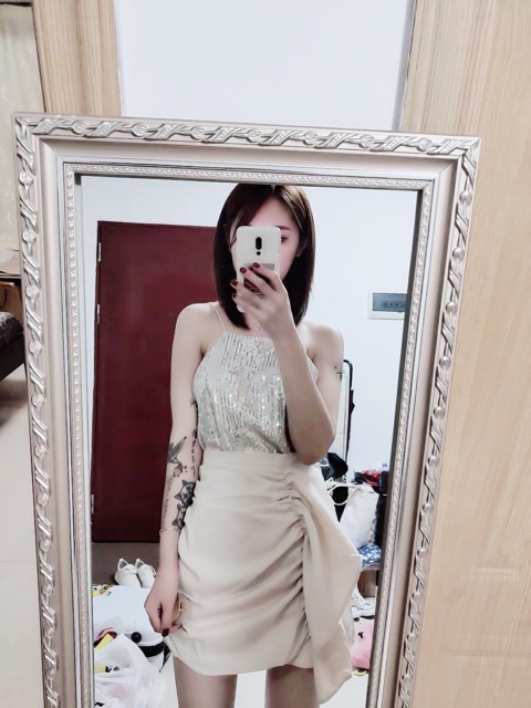 BLING BLING Set váy nhũ kim sa