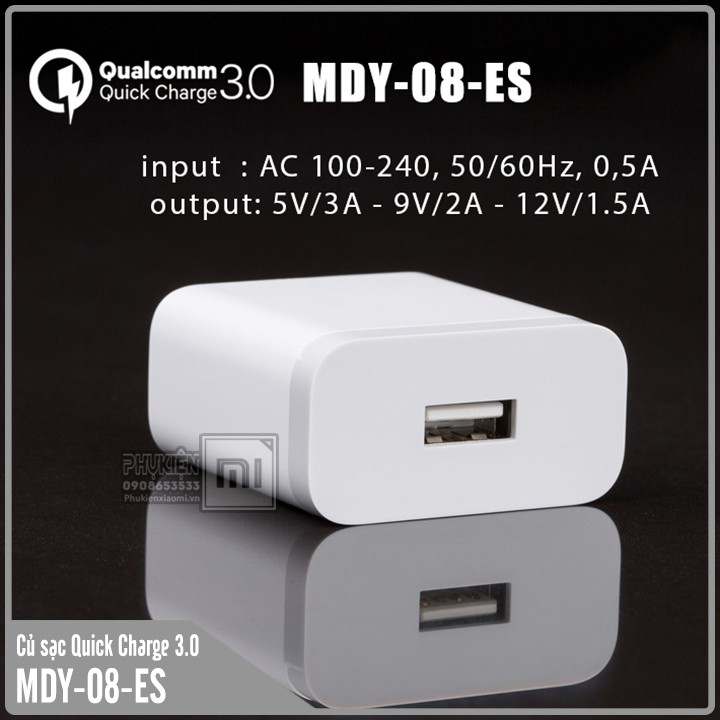 Cóc / cáp sạc nhanh Xiaomi Quick Charge 3.0