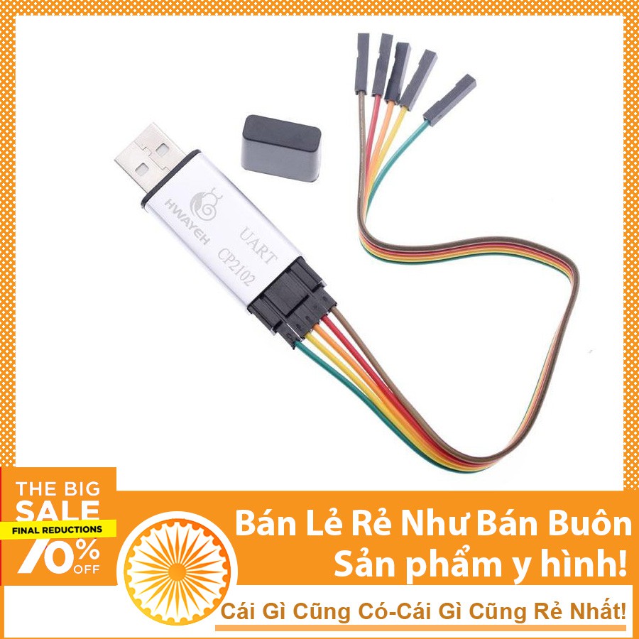 Mạch Chuyển Đổi USB to TTL CP2102 Vỏ Nhôm