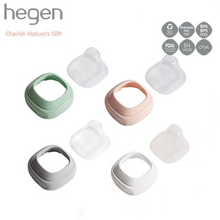 Bộ nắp đậy núm ti và Cổ bình sữa Hegen (không có núm)