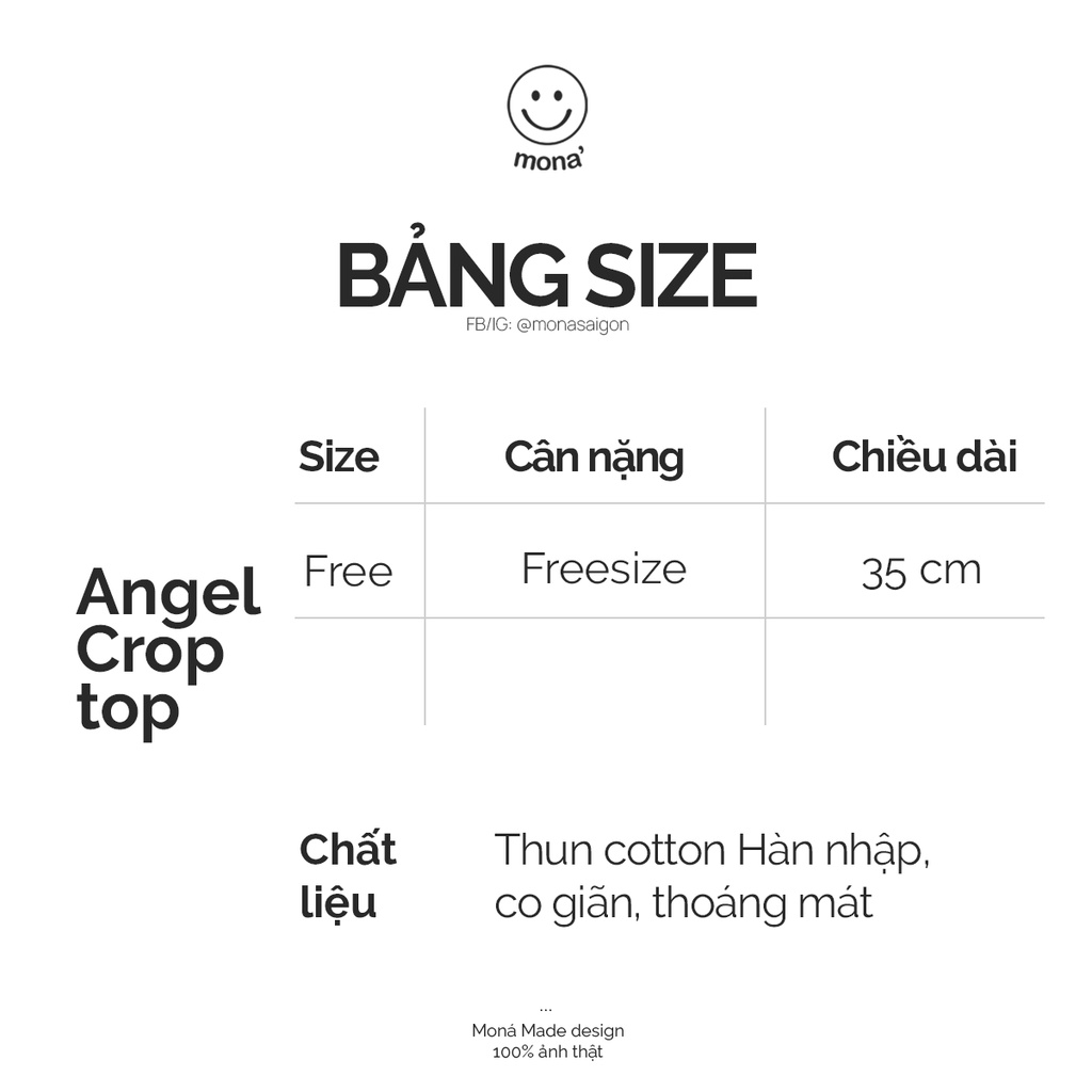 MONÁ Áo croptop ôm body ANGEL CROPTOP TRẮNG/ BE