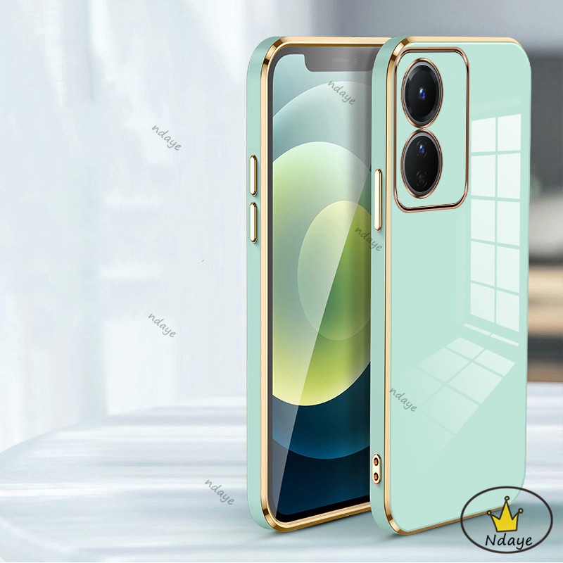 Ốp Lưng VIVO Y02S Y16 Y21 Y15S Y01 Y15A Y21S Y33T Y33S T1X Y20 Y20S Y12S Y12A Y35 2ZB Ốp Điện Thoại Viền Thẳng Màu Macaron Cho NDYZB