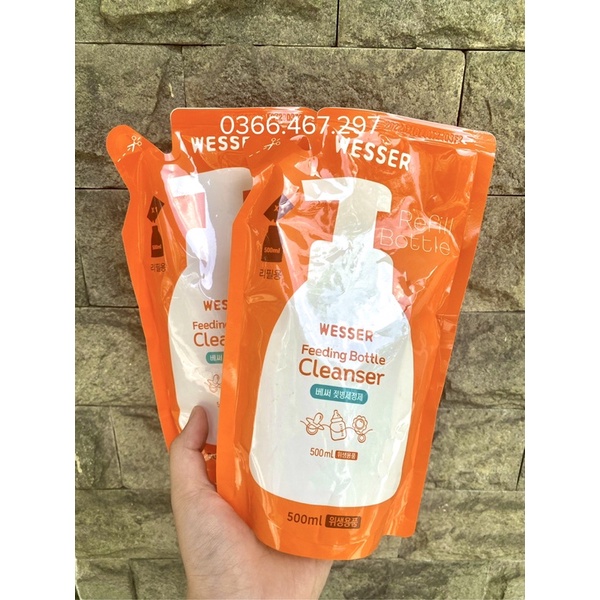 NƯỚC RỬA BÌNH SỮA WESSER 5OOML