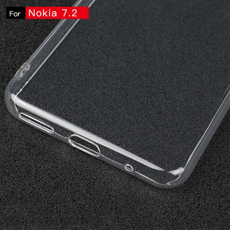 Ốp lưng silicone dẻo trong suốt cho Nokia 7.2/5.3/5.1/4.2/3.2/3.1/2.3/2.2/2.1/6 2018/8 siêu mỏng 0.5 mm