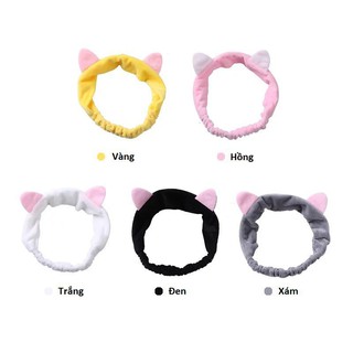 Băng đô nữ Hàn Quốc vải nhung tai mèo nhiều màu cực dễ thương(Giá sỉ siêu rẻ)
