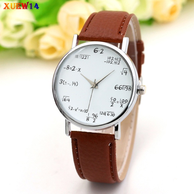 Đồng Hồ Đeo Tay Mặt Tròn Dây Da PU Thời Trang Cho Nam Nữ