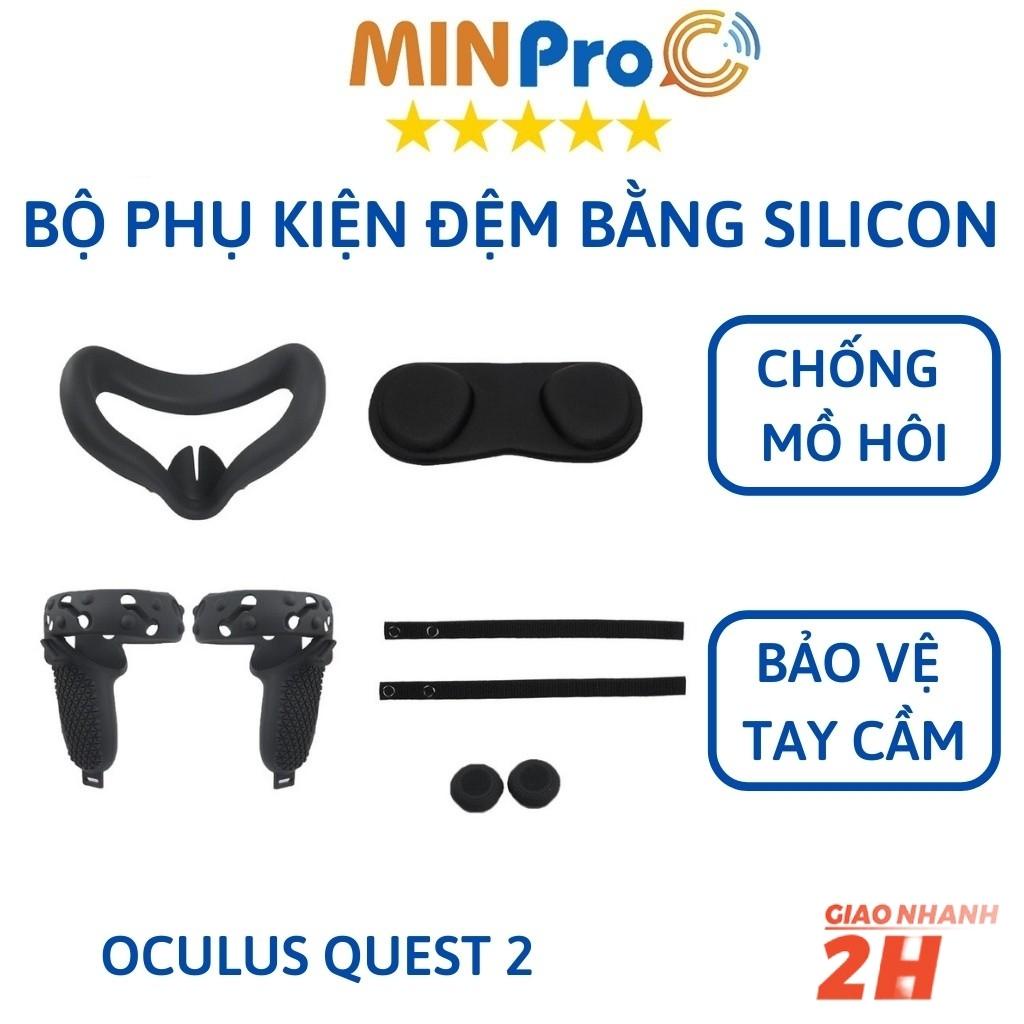 Bộ phụ kiện đệm bằng silicon chống mồ hôi bảo vệ tay cầm chơi game Oculus Quest 2 - MINPRO | BigBuy360 - bigbuy360.vn