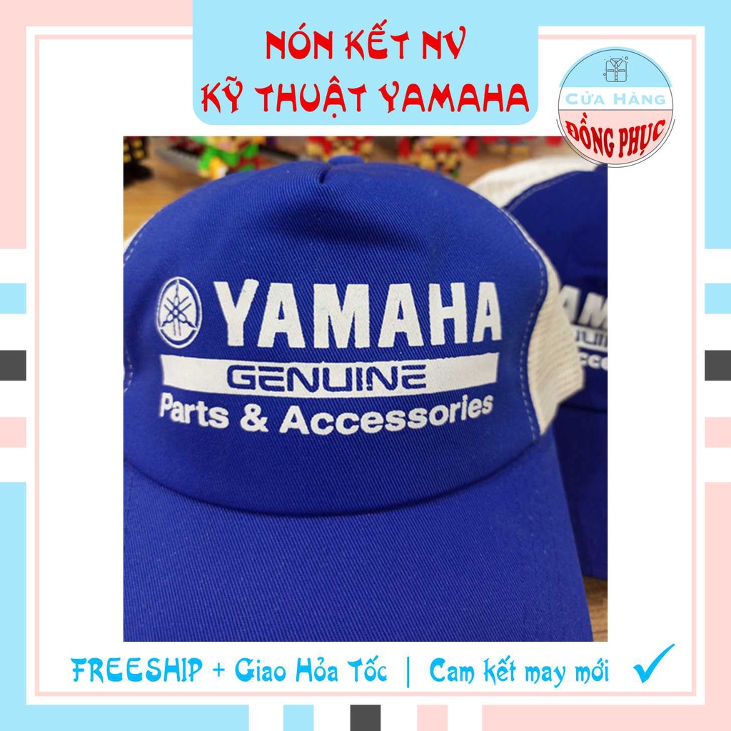 NÓN KẾT THỢ YAMAHA - NÓN LƯỚI KẾT XANH, NÓN SỰ KIỆN XANH PHỐI LƯỚI TRẮNG CHÍNH HÃNG YAMAHA, GIÁ RẺ
