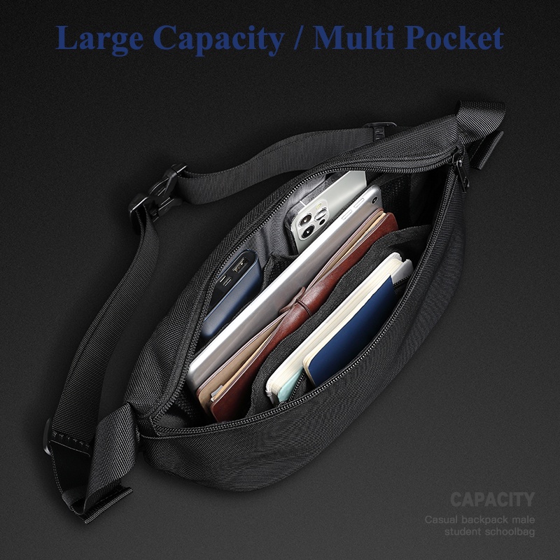 Túi đeo chéo OZUKO thể thao chống thấm nước thời trang cho nam