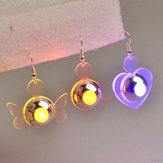 Bông Tai Tròn Gắn Đèn Led Thời Trang Cho Nữ
